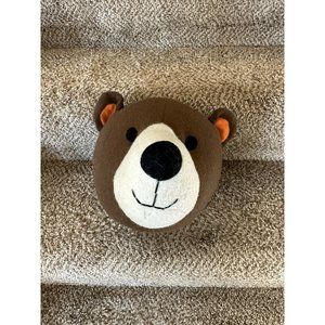 Bear Wall Mounted Stuffed Animal Head Wall Hanging Plush Pillowfort